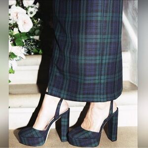 Antonio Melani x Born on Fifth Liv Tartan Plaid Platform Dress Pumps Size 8
